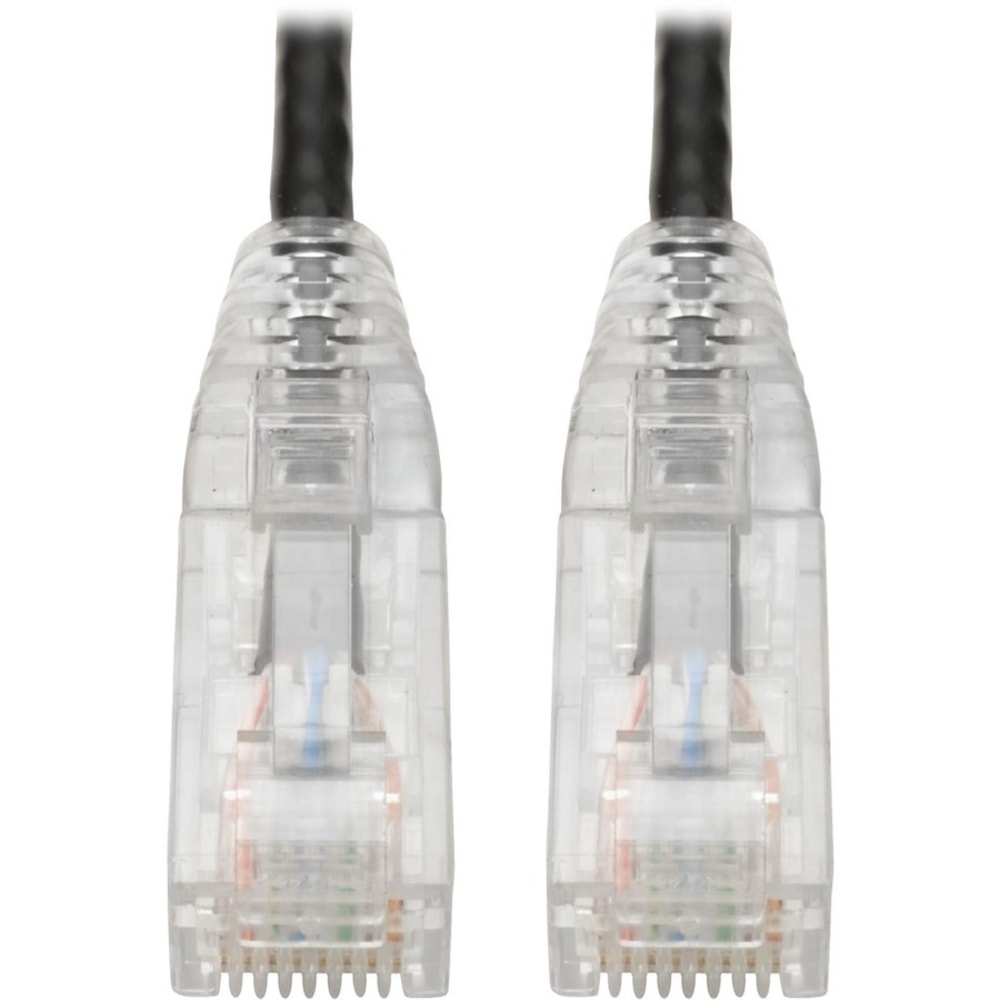 Tripp Lite Cat6 Gigabit Patch Cable Snagless RJ45 Molded Slim Black 10ft - 128 MB/s - Patch Cable - 10 ft - N201S10BK MPN:N201-S10-BK