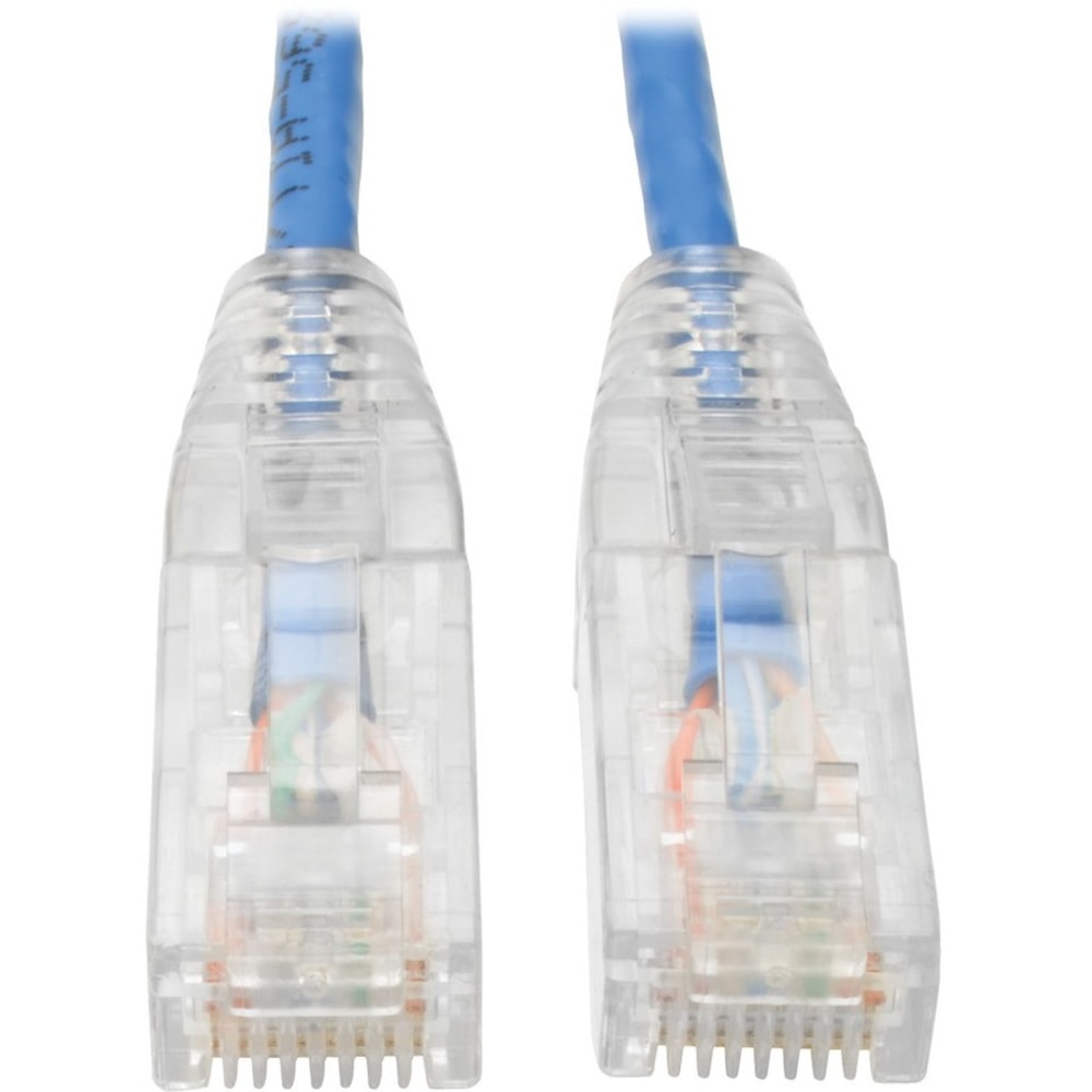 Tripp Lite Cat6 UTP Patch Cable (RJ45) - M/M, Gigabit, Snagless, Molded, Slim, Blue, 10 ft. - First End: 1x R - N201S10BL MPN:N201-S10-BL