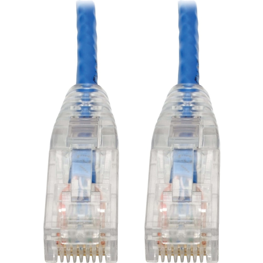 Tripp Lite Cat6 UTP Patch Cable (RJ45) - M/M, Gigabit, Snagless, Molded, Slim, Blue, 8 in. - First End: 1x R - N201S8NBL MPN:N201-S8N-BL