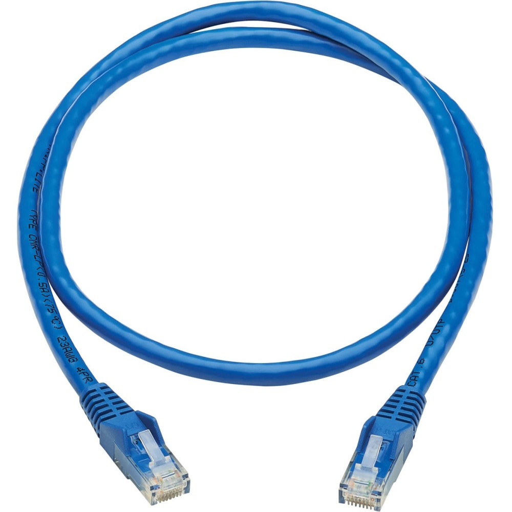 Tripp Lite Cat6 Snagless UTP Network Patch Cable (RJ45 M/M), Blue, 3 ft. - 3 ft Category 6 Network Cable - N201P003BL MPN:N201P-003-BL
