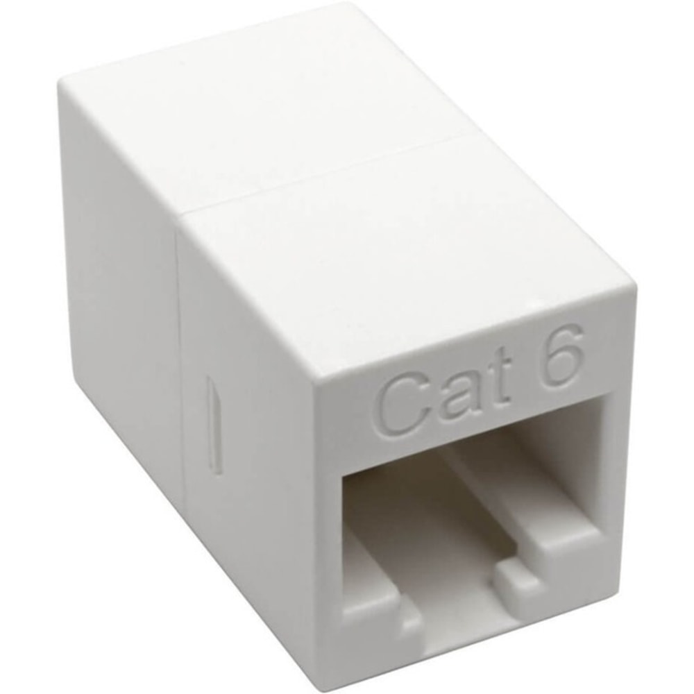 Tripp Lite Cat6 Straight-Through Modular Compact In-Line Coupler (RJ45 F/F), White, TAA - Network coupler - N234001WH MPN:N234-001-WH