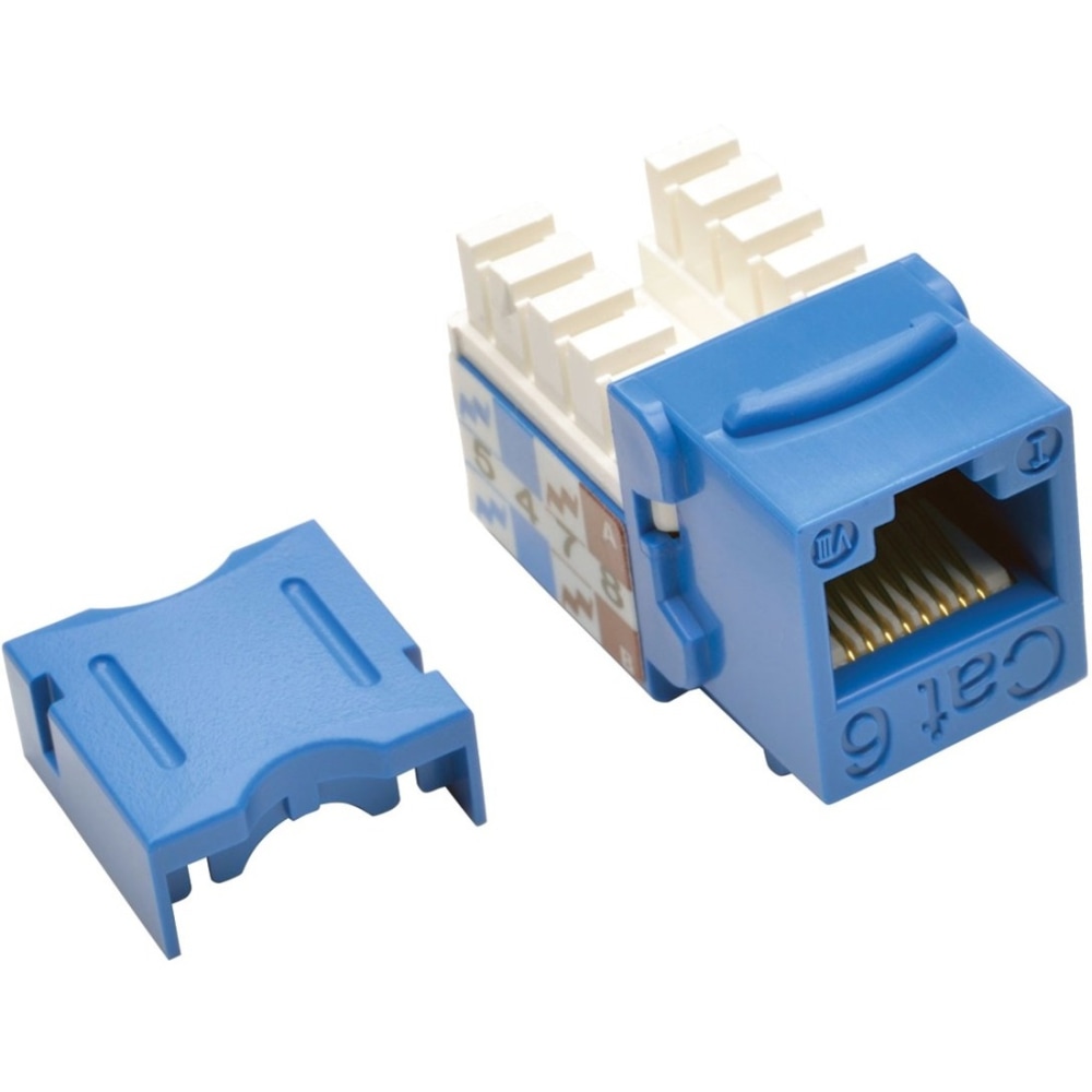 Tripp Lite by Eaton Cat6 Cat5e 110 Style Punch down Keystone Jack RJ45 Blue TAA GSA - RJ-45 MPN:N238-001-BL