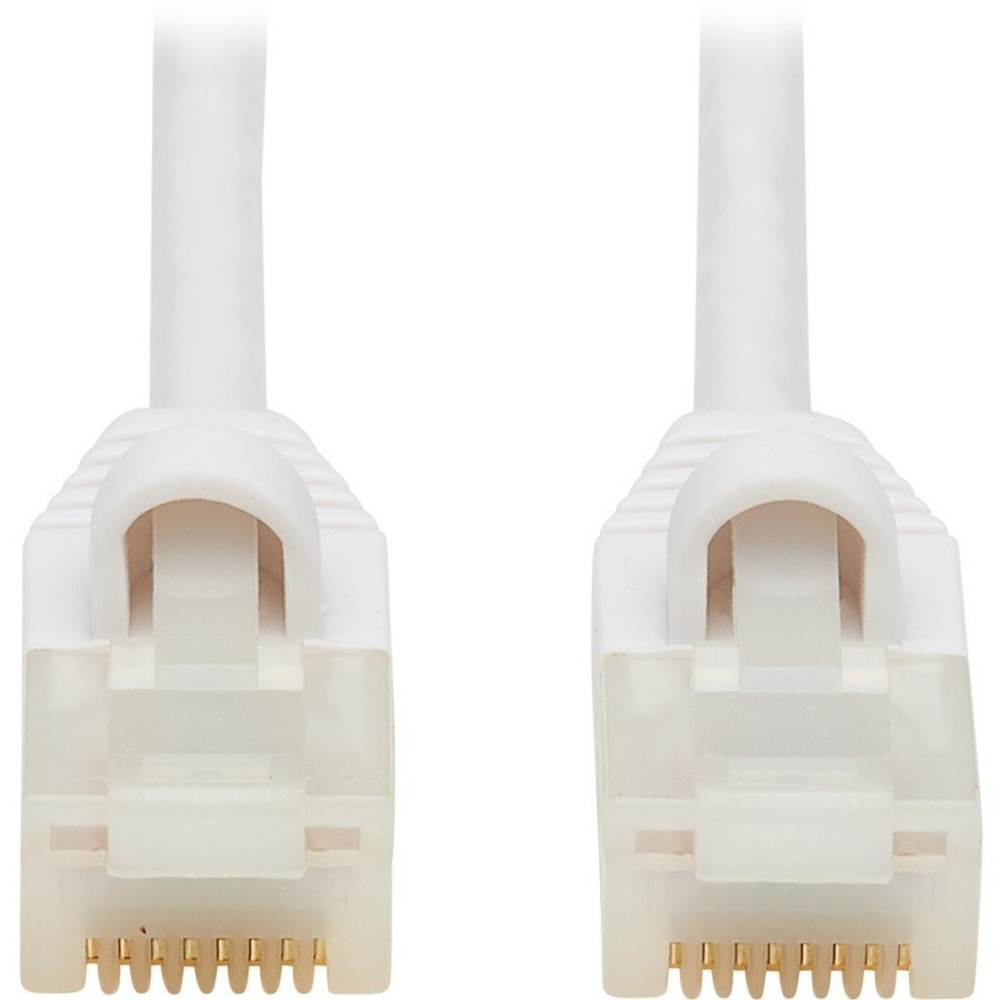 Tripp Lite Safe-IT Cat6a Ethernet Cable Antibacterial Snagless 10G M/M 7ft] - 10 Gbit/s - Gold Plated Contact - CMX - 24 AWG - White MPN:N261AB-007-WH