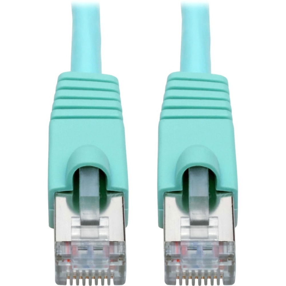 Tripp Lite Cat6a Snagless Shielded STP Patch Cable 10G, PoE, Aqua M/M 1ft - First End: 1x RJ-45 Male Network - N262001AQ MPN:N262-001-AQ