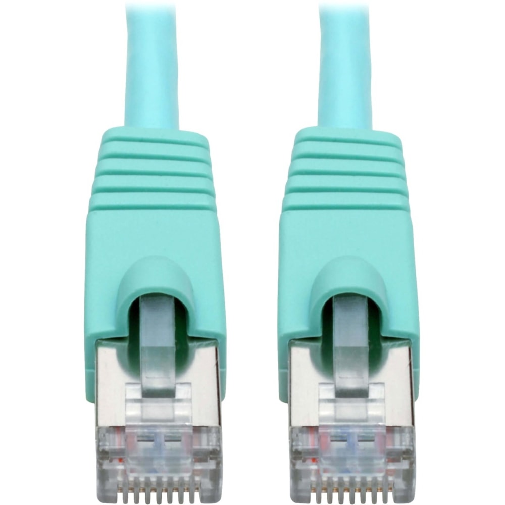 Tripp Lite Cat6a Snagless Shielded STP Patch Cable 10G, PoE, Aqua M/M 3ft - First End: 1x RJ-45 Male Network - N262003AQ MPN:N262-003-AQ