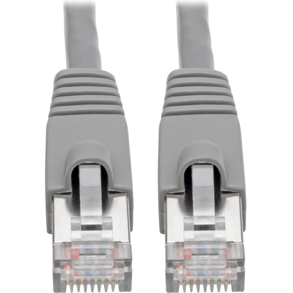 Tripp Lite Cat6a Snagless Shielded STP Network Patch Cable 10G Certified, PoE, Gray RJ45 M/M 3ft 3ft - N262003GY MPN:N262-003-GY