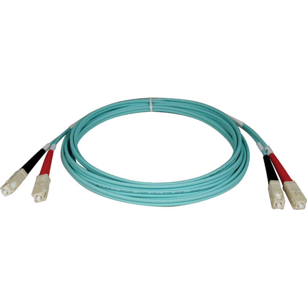 Eaton Tripp Lite Series 10Gb Duplex Multimode 50/125 OM3 LSZH Fiber Patch Cable (SC/SC) - Aqua, 3M (10 ft.) - N80603M MPN:N806-03M