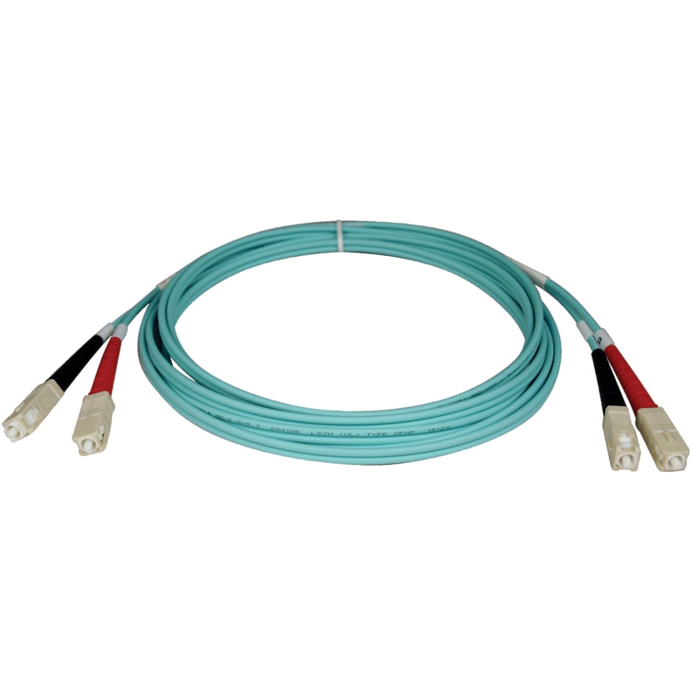 Tripp Lite 15M 10Gb Duplex Multimode 50/125 OM3 LSZH Fiber Optic Patch Cable SC/SC Aqua 50ft 50ft 15 Meter, N80615M MPN:N806-15M