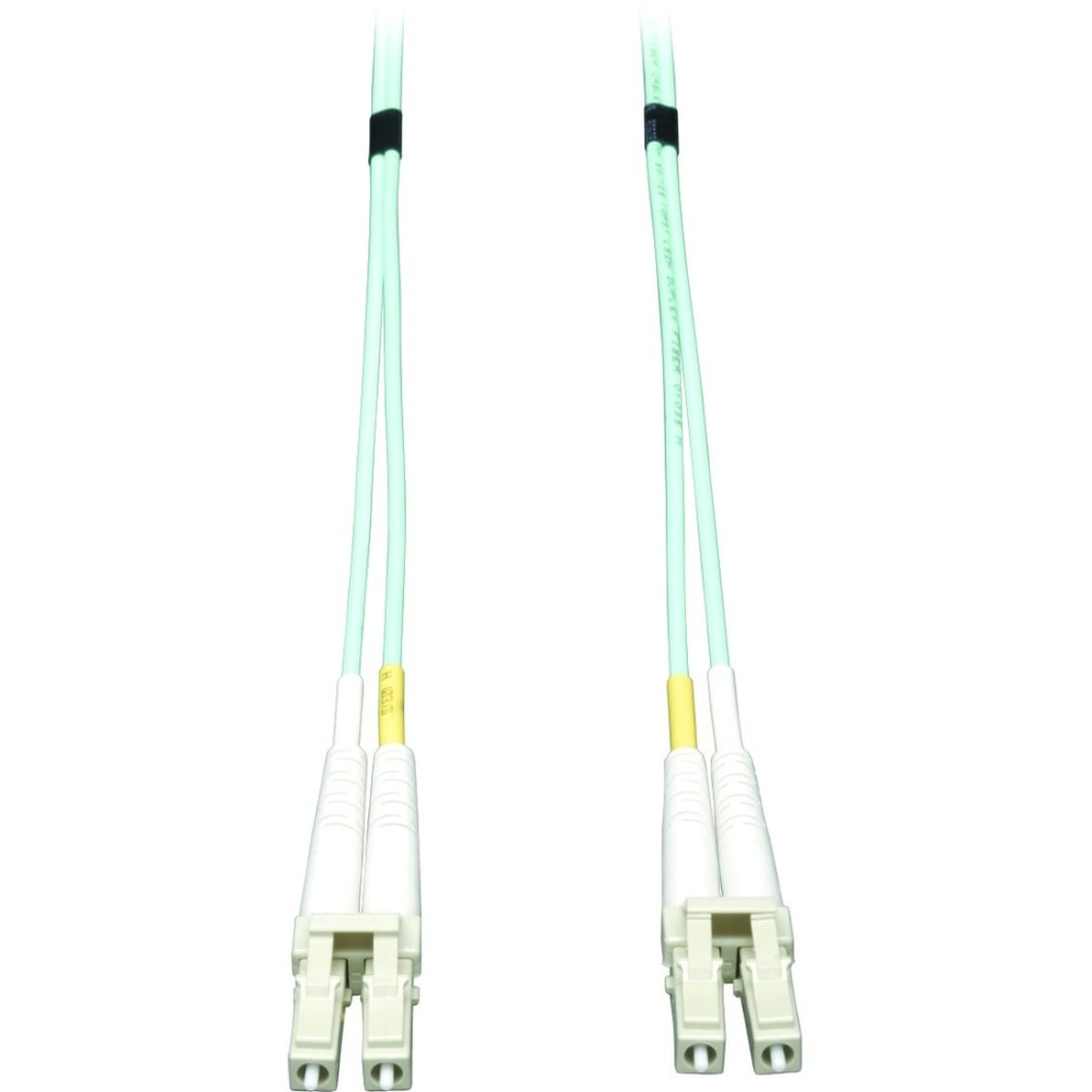 Eaton Tripp Lite Series 10Gb/40Gb/100Gb Duplex Multimode 50/125 OM3 LSZH Fiber Patch Cable (LC/LC), Aqua, 10M (32.8 ft.) - N82010M MPN:N820-10M