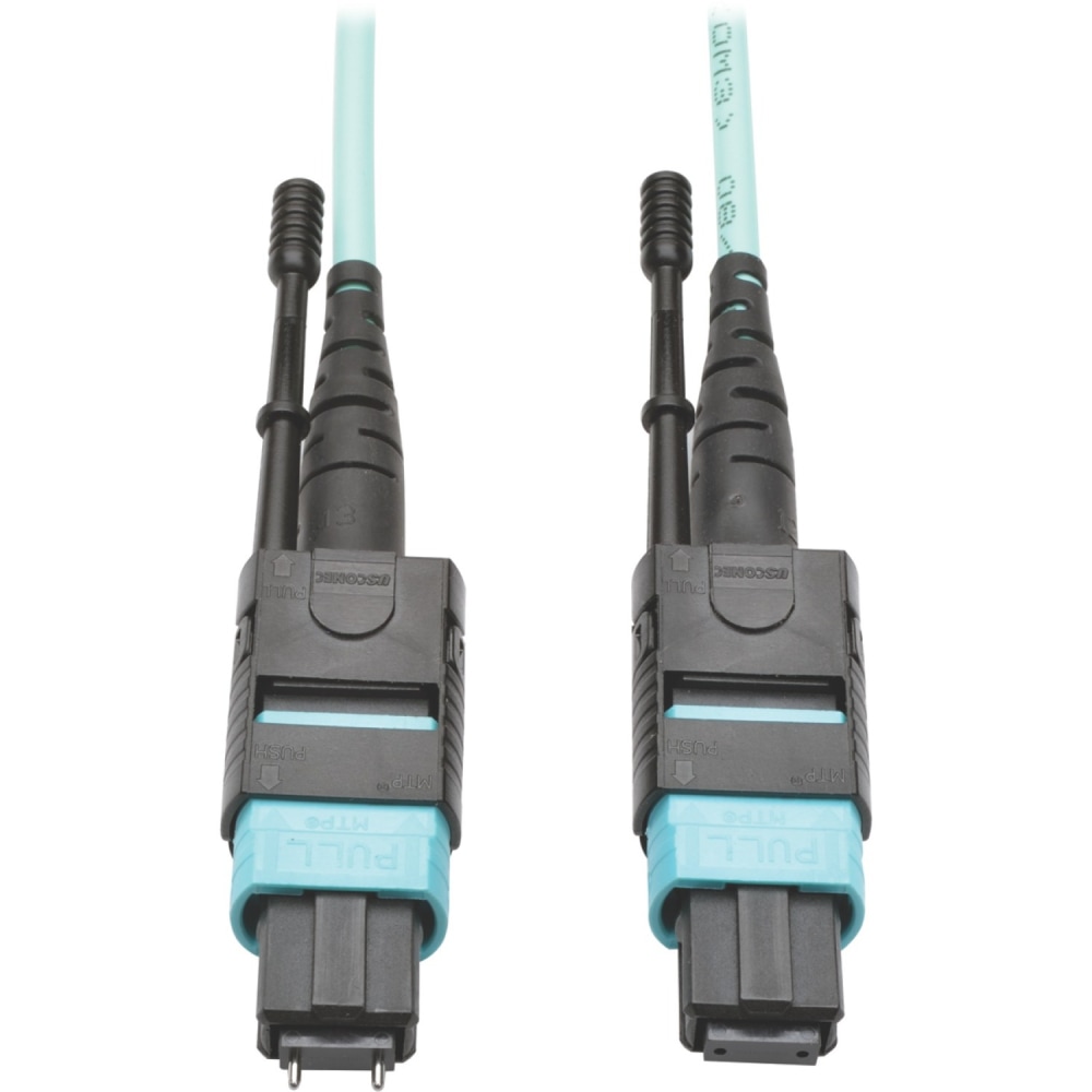 Tripp Lite 5M MTP/MTO Multimode Cable 12 Fiber 40 GbE OM3 Aqua M/F 16ft 16ft 5 Meter, N84205M12MF MPN:N842-05M-12-MF