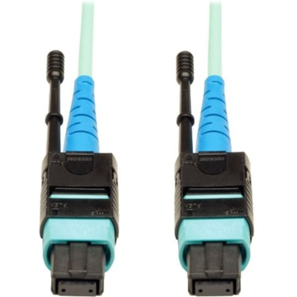 Tripp Lite 5M MTP / MPO Patch Cable 24 Fiber 100GbE Aqua OM3 Plenum 16ft 16ft 5 Meter, N84605M24P MPN:N846-05M-24-P