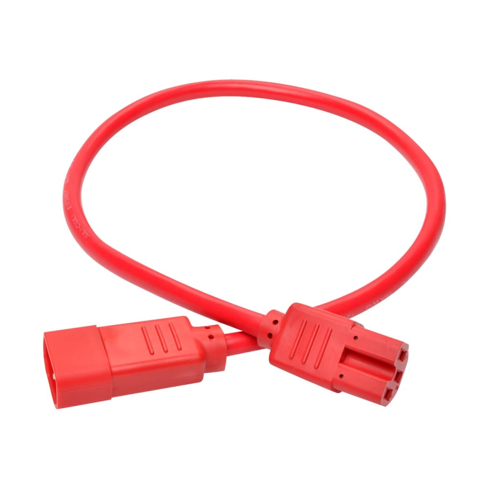 Eaton Tripp Lite Series Power Cord C14 to C15 - Heavy-Duty, 15A, 250V, 14 AWG, 2 ft. (0.61 m), Red - Power extension cable - P018002ARD MPN:P018-002-ARD