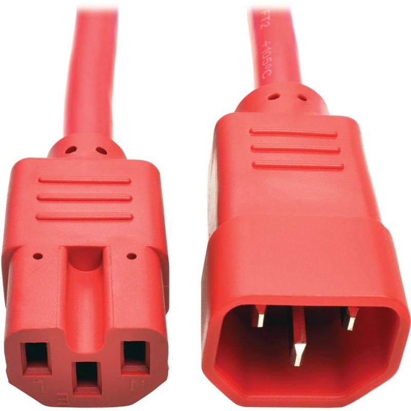 Eaton Tripp Lite Series Power Cord C14 to C15 - Heavy-Duty, 15A, 250V, 14 AWG, 3 ft. (0.91 m), Red - Power cable - P018003ARD MPN:P018-003-ARD