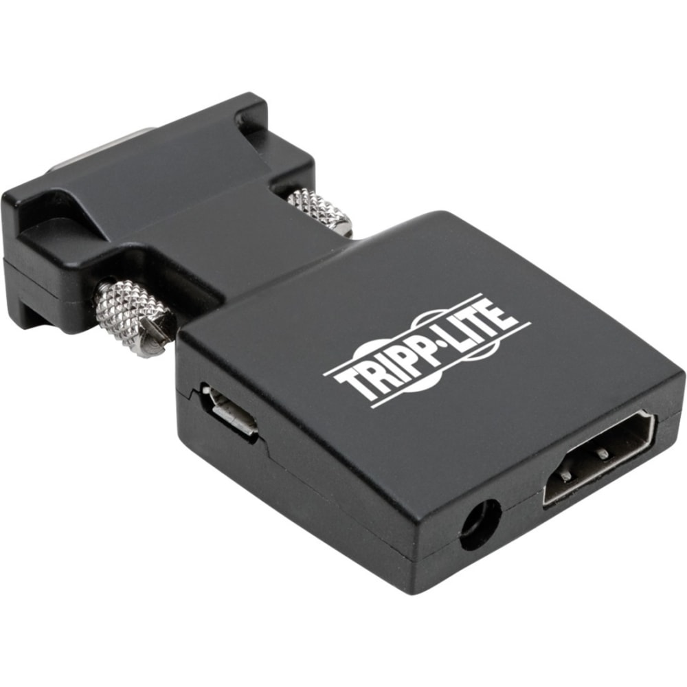 Eaton Tripp Lite Series HDMI to VGA Active Adapter Video Converter with Audio (F/M) - 1x 15-pin HD-15 VGA Male - P131-000-A-DISP MPN:P131-000-A-DISP