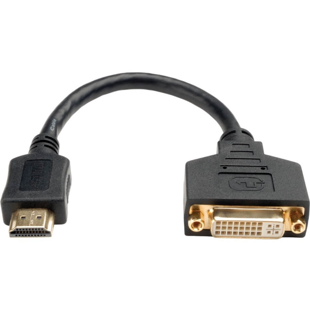 Eaton Tripp Lite Series HDMI to DVI Adapter Video Converter (HDMI-M to DVI-D F), 8-in. (20.32 cm), P13208N MPN:P132-08N