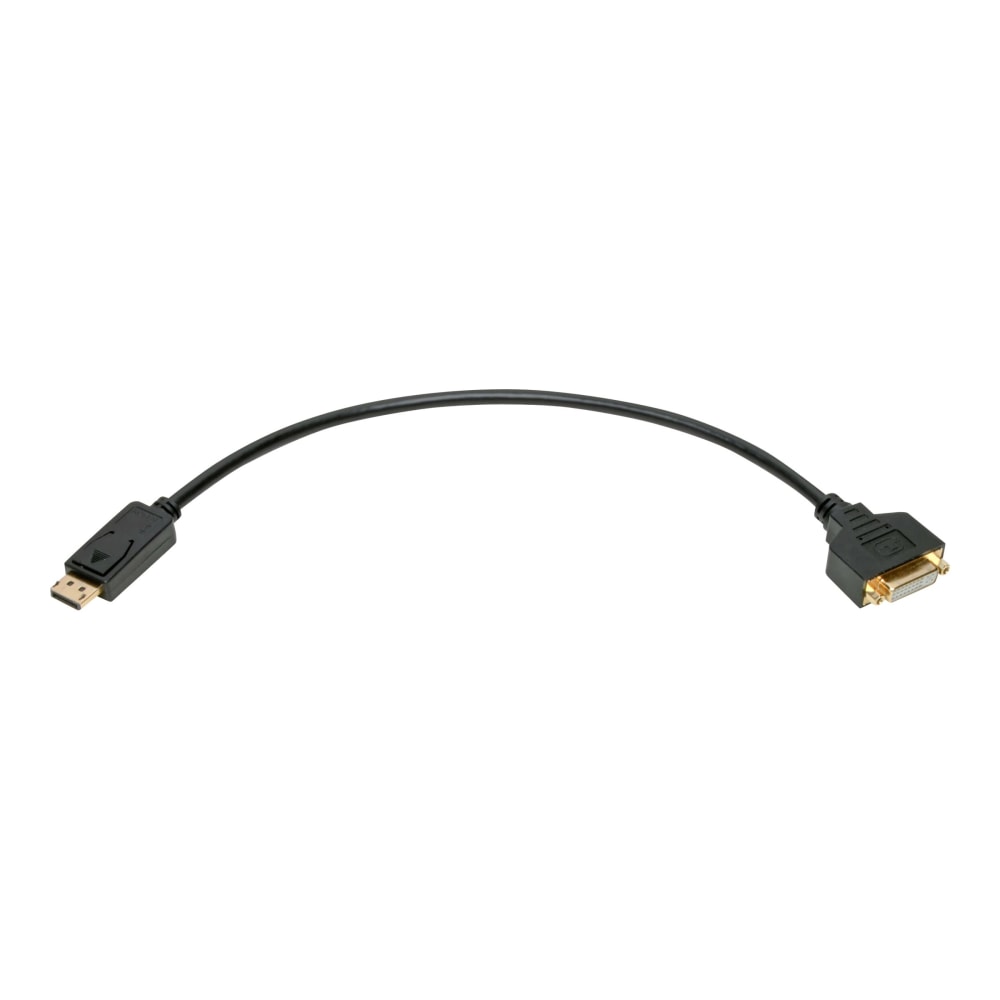 Eaton Tripp Lite Series DisplayPort to DVI Adapter Video Converter, Black (M/F), 1 ft. (0.31 m) - 1 ft DisplayPort/DVI-I Video Cable - P134001GC MPN:P134-001-GC