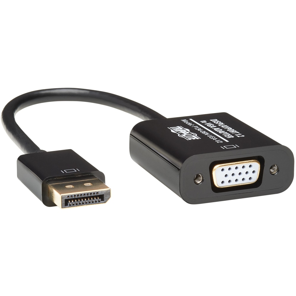 Tripp Lite 6in DisplayPort to VGA Adapter Active Converter DP to VGA M/F DPort 1.2 6 - 6 - 1x DisplayPort Male Digital Video - P13406NVGAV2 MPN:P134-06N-VGA-V2