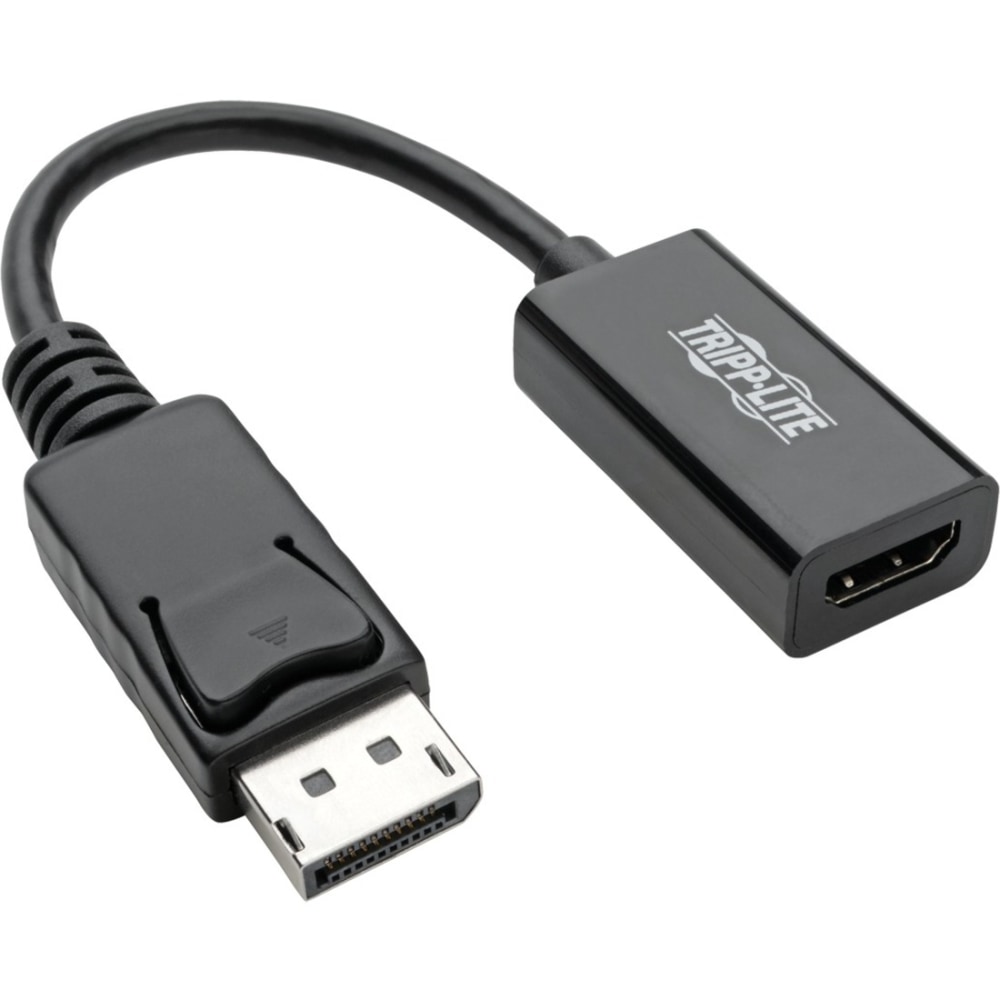 Tripp Lite by Eaton DisplayPort to HDMI Active Adapter (M/F), Latching Connector, 4K 60 Hz, DP1.2, HDCP 2.2, Black, 6 in. - DisplayPort/HDMI MPN:P136-06N-H2V2LB