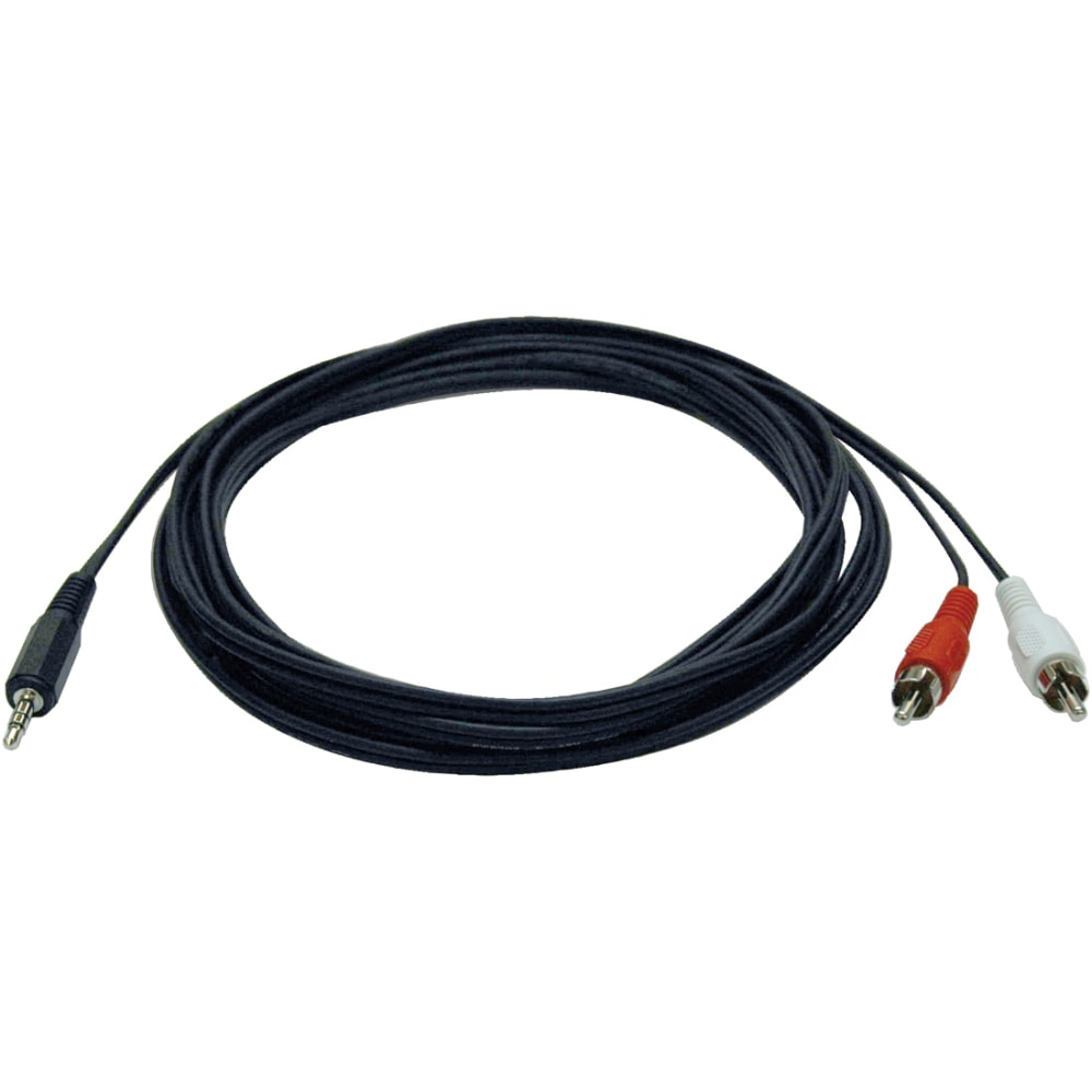 Eaton Tripp Lite Series 3.5 mm Mini Stereo to RCA Audio Y Splitter Adapter Cable (M/2xM), 12 ft. (3.7 m) - P314012 MPN:P314-012