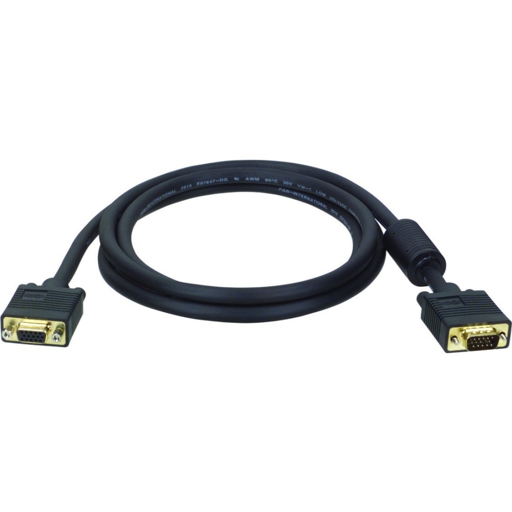 Eaton Tripp Lite Series VGA High-Resolution RGB Coaxial Cable (HD15 M/F)), 6 ft. (1.83 m) - VGA extension cable - P500006 MPN:P500-006