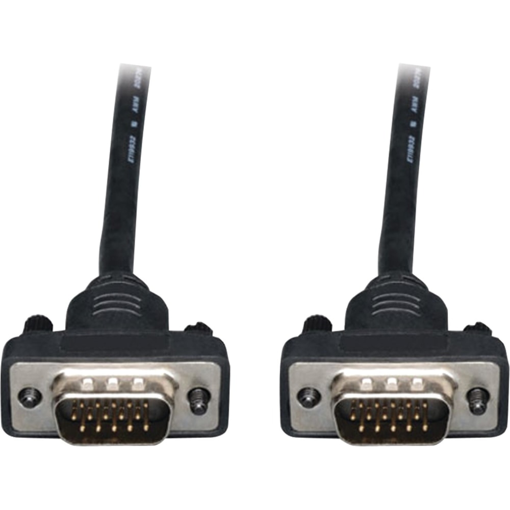 Eaton Tripp Lite Series Low-Profile VGA High-Resolution RGB Coaxial Cable (HD15 M/M), 3 ft. (0.91 m) - P502003SM MPN:P502-003-SM