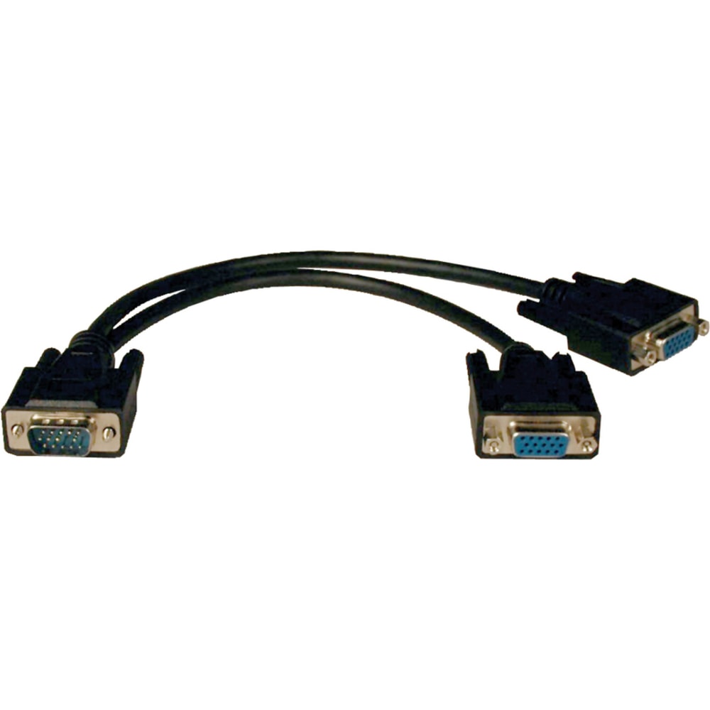 Tripp Lite by Eaton VGA Monitor Y Splitter Cable (HD15 M/2xF) 1 ft. (0.31 m) - HD-15 Female - HD-15 Male - 12in MPN:P516-001