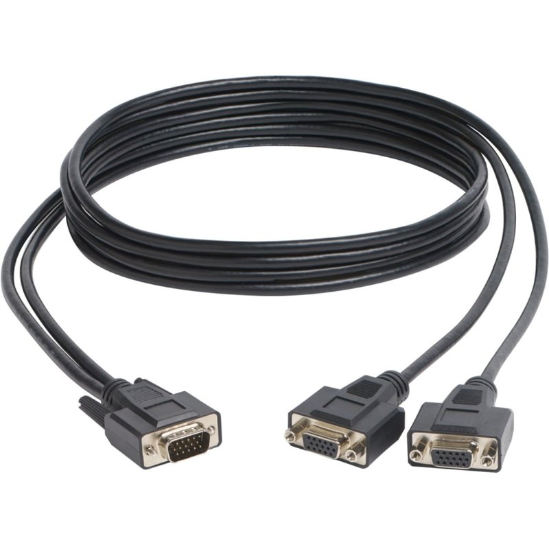 Tripp Lite High-Resolution VGA Monitor Y Splitter Cable, 6ft, Black MPN:P516-006-HR