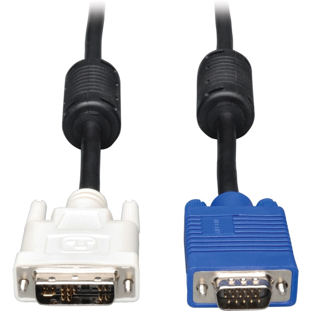 Eaton Tripp Lite Series DVI to VGA High-Resolution Adapter Cable with RGB Coaxial (DVI-A to HD15 M/M), 3 ft. (0.9 m) - P556003 MPN:P556-003