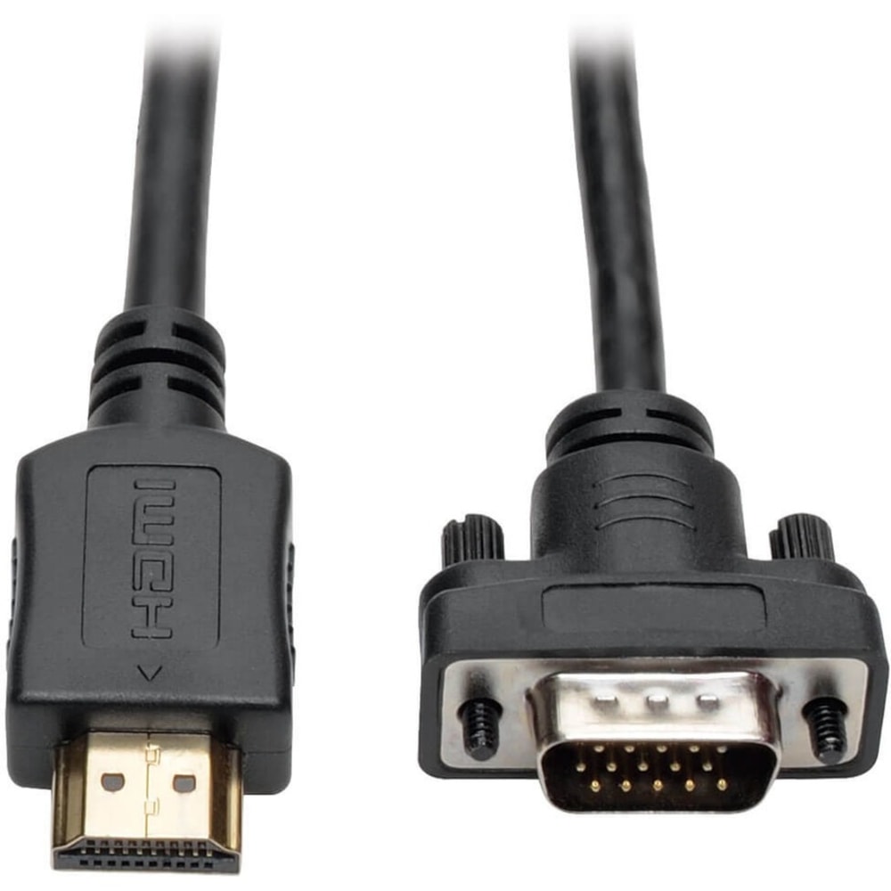 Tripp Lite HDMI to VGA Active Adapter Cable Low Profile HD15 M/M 1080p 6ft - 5.91 ft - 1x HDMI Male Digital Audio/Video - P566006VGA MPN:P566-006-VGA