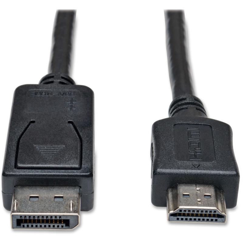 Tripp Lite by Eaton 6ft DisplayPort to HDMI Adapter Cable Video / Audio Cable DP M/M - Male DisplayPort - Type A Male HDMI - 6ft - Black MPN:P582-006