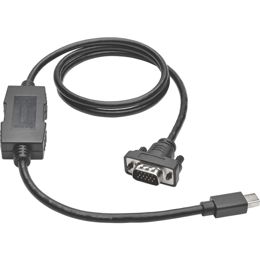 Tripp Lite 3ft Mini DisplayPort to VGA Adapter Active Converter mdp to VGA 1920x 1200 DPort 1.2 M/M - P586003VGAV2 MPN:P586-003-VGA-V2