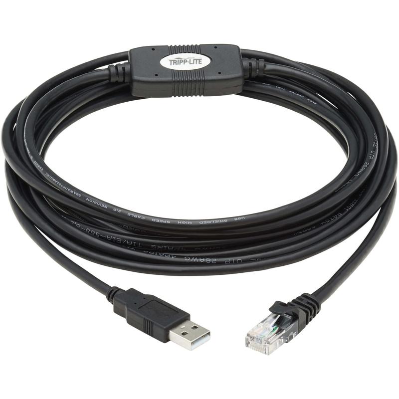 Eaton Tripp Lite Series USB-A to RJ45 Rollover Console Cable (M/M) - Cisco Compatible, 250 Kbps, 15 ft. (4.57 m), Black - U009015RJ45X MPN:U009-015-RJ45-X