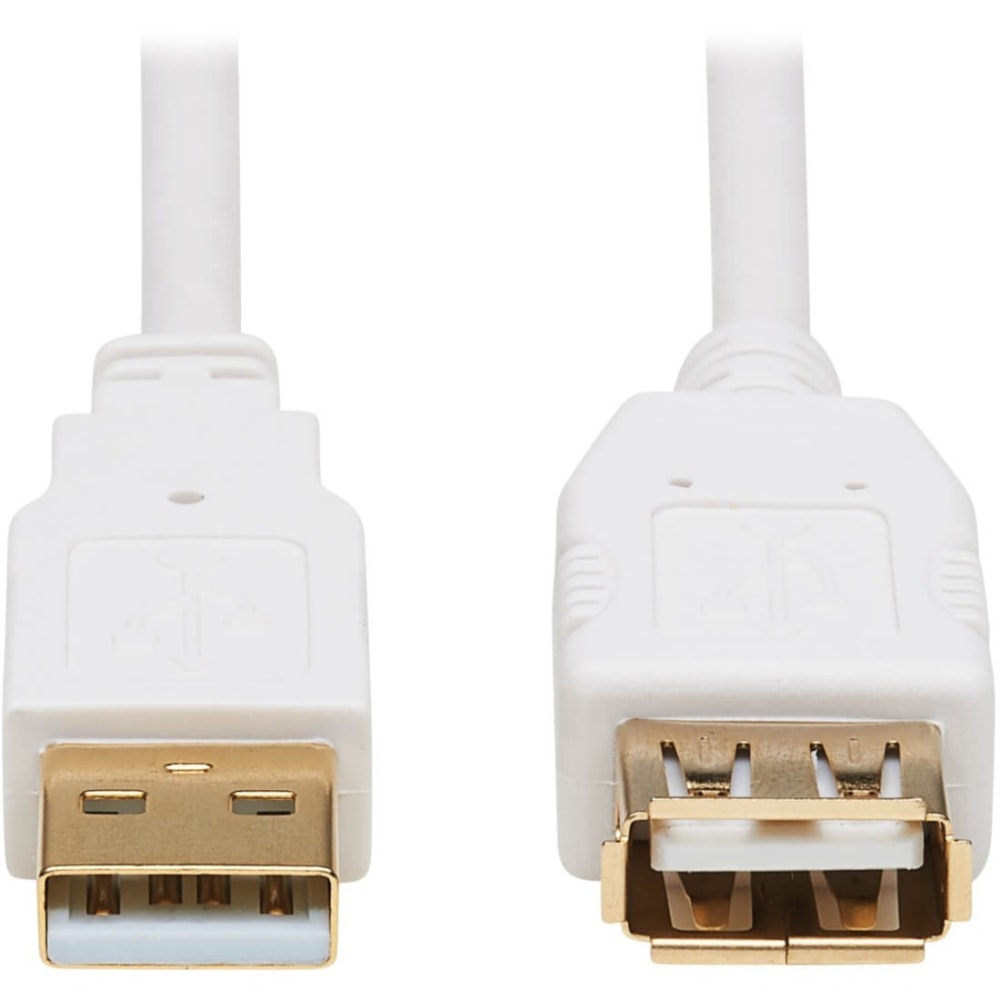 Tripp Lite Safe-IT USB-A Antibacterial Extension Cable M/F, USB 2.0, White, 6 ft. - 480 Mbit/s - Extension Cable - Shielding - VW-1 - 28 AWG - White MPN:U024AB-006-WH