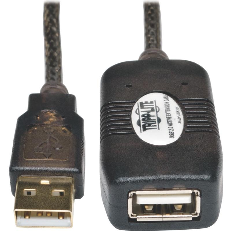 Eaton Tripp Lite Series 16ft USB 2.0 Extension Cable Active USB-A Male/USB-A Female 16ft - USB extension cable - U026016 MPN:U026-016