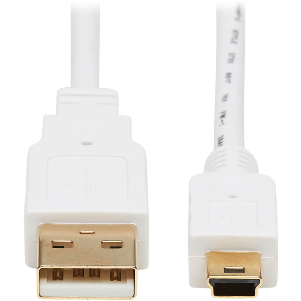 Tripp Lite Safe-IT USB-A to USB Mini-B Antibacterial Cable M/M, USB 2.0, White, 6 ft. - First End: 1x Type A Male USB - U030AB006WH MPN:U030AB-006-WH