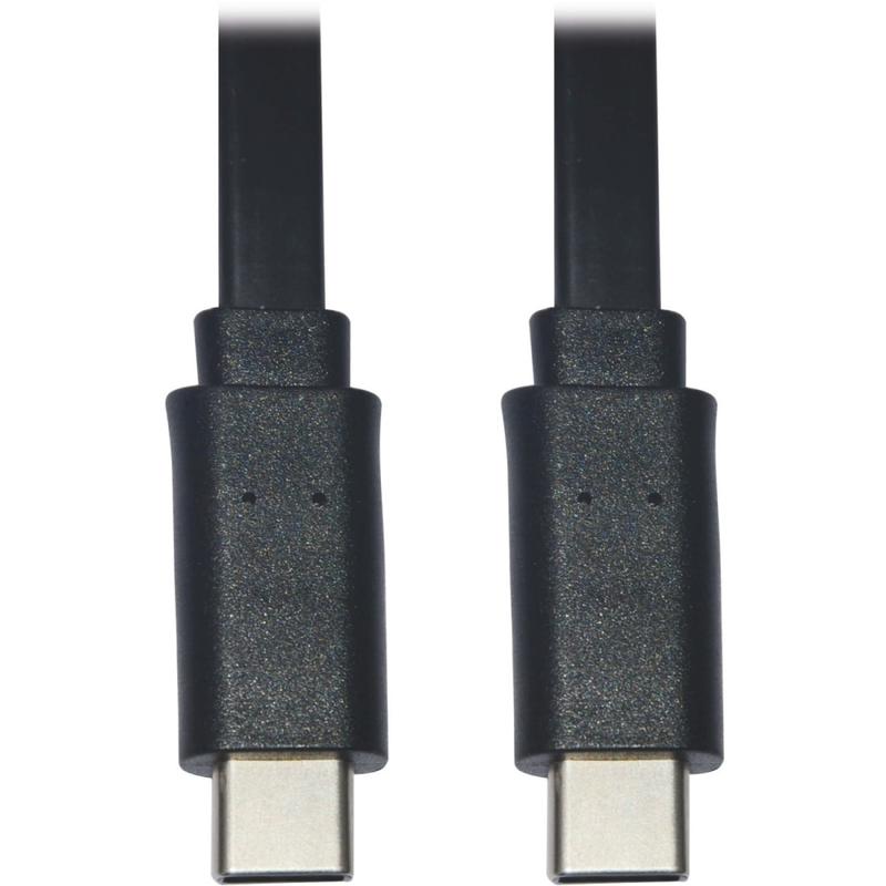 Tripp Lite USB-C to USB-C Cable, M/M, Black, 3 ft. (0.9 m) - First End: 1x Type C Male USB - Second End: 1x Type C Male USB - U040003CFL MPN:U040-003-C-FL