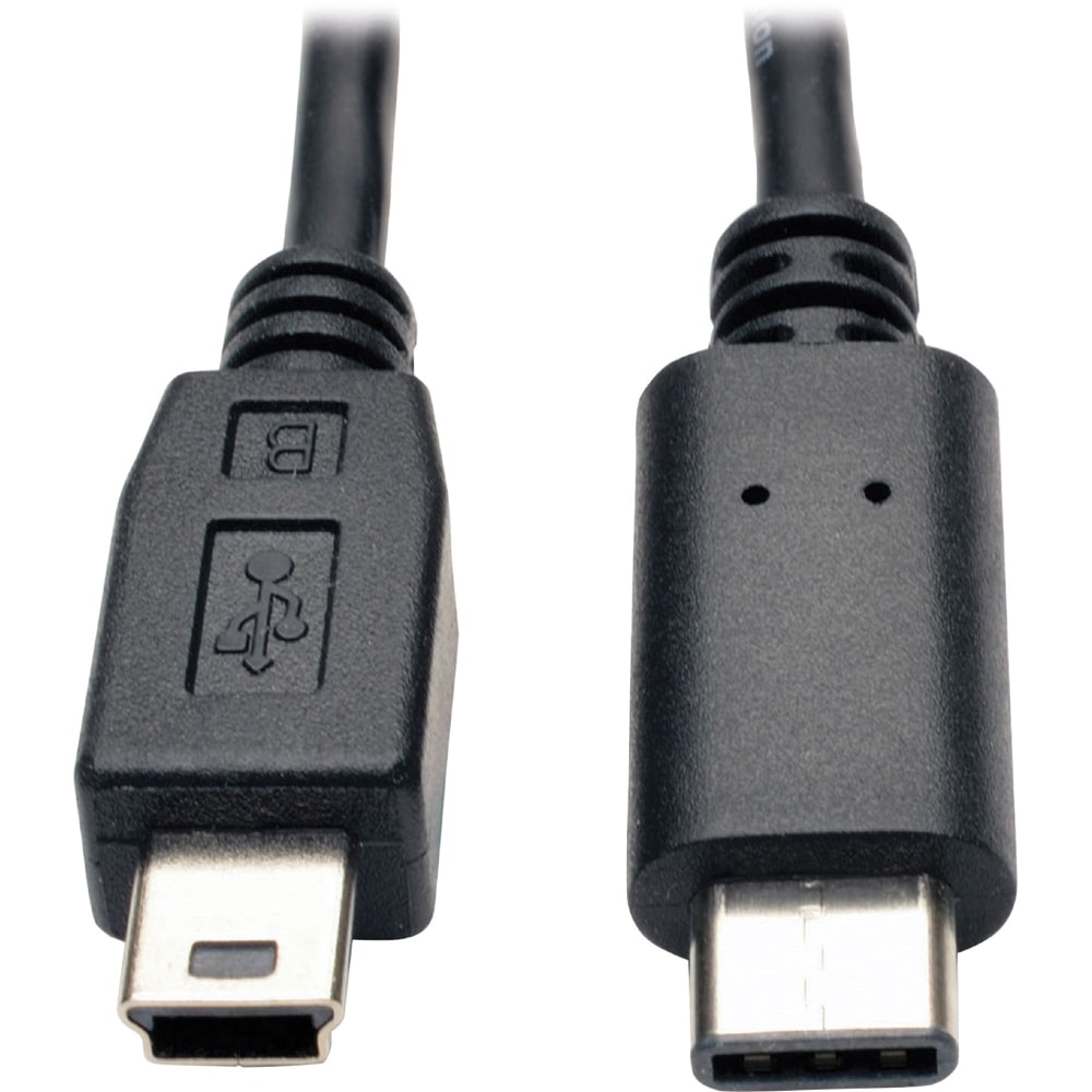 Tripp Lite USB 2.0 Hi-Speed Cable 5-Pin Mini-B to USB Type-C USB-C M/M 6ft, U040006MINI MPN:U040-006-MINI