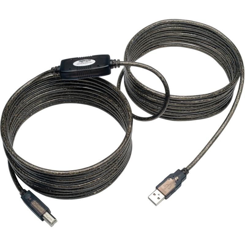 Eaton Tripp Lite Series 25ft USB 2.0 Hi-Speed Active Repeater Cable USB-A to USB-B M/M 25ft - USB cable - U042025 MPN:U042-025