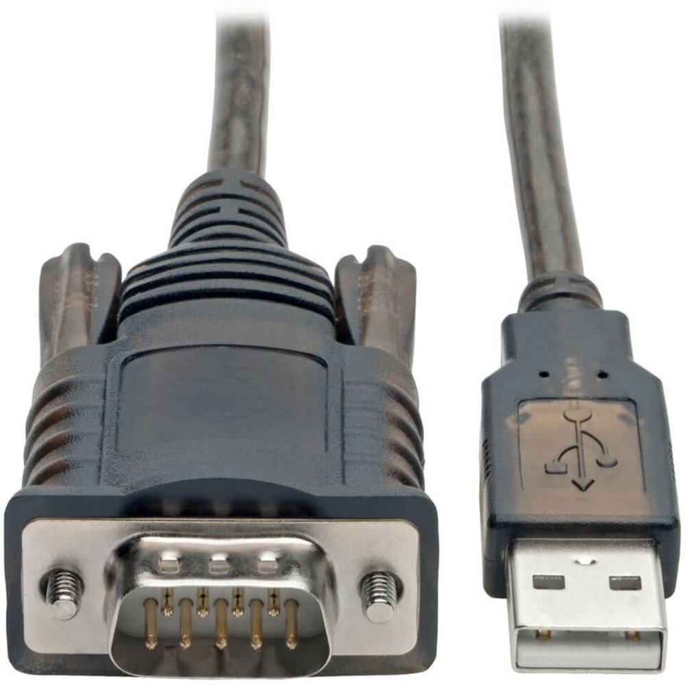 Tripp Lite RS232 to USB Adapter Cable with COM Retention (USB-A to DB9 M/M), FTDI, 5 ft. - First End: 1x Type A Male USB - U209005COM MPN:U209-005-COM