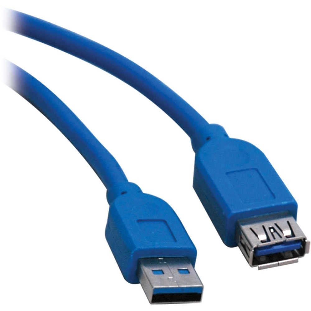 Tripp Lite USB Extension Cable USB 3.0 USB-A USB-A SuperSpeed M/F Blue 16ft - First End: 1x Type A Male USB - U324016 MPN:U324-016