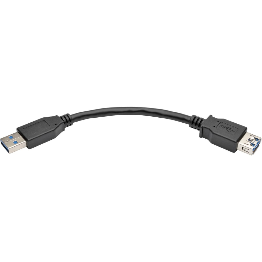 Eaton Tripp Lite Series USB 3.0 SuperSpeed Extension Cable (A M/F), Black, 6-in. (15.24 cm) - USB extension cable - U32406NBK MPN:U324-06N-BK