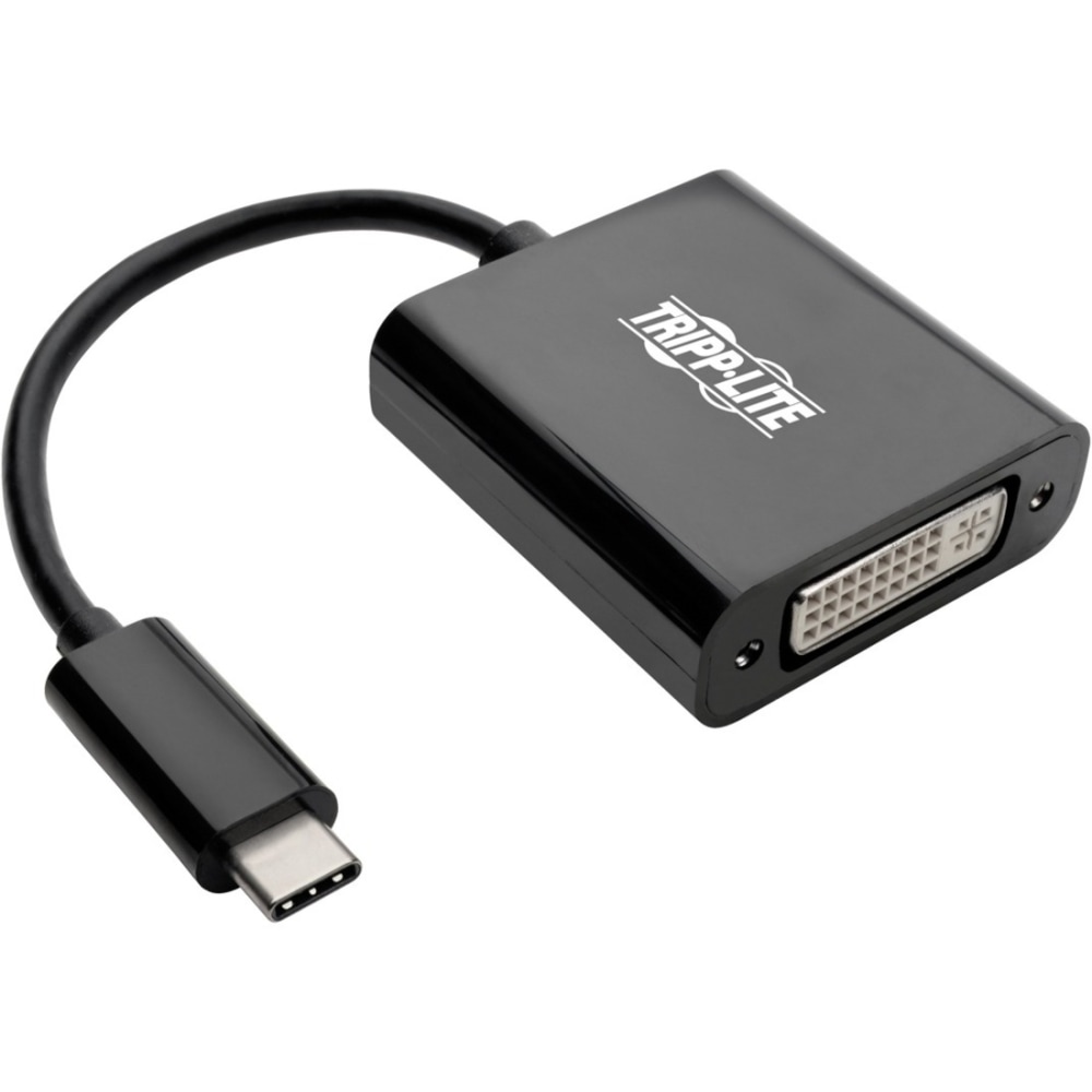 Tripp Lite USB C to DVI Adapter Converter, USB 3.1, Thunderbolt 3, 1080p - M/F, Black, USB Type C, USB-C, USB Type-C - DVI/USB - U44406NDVIBAM MPN:U444-06N-DVIBAM