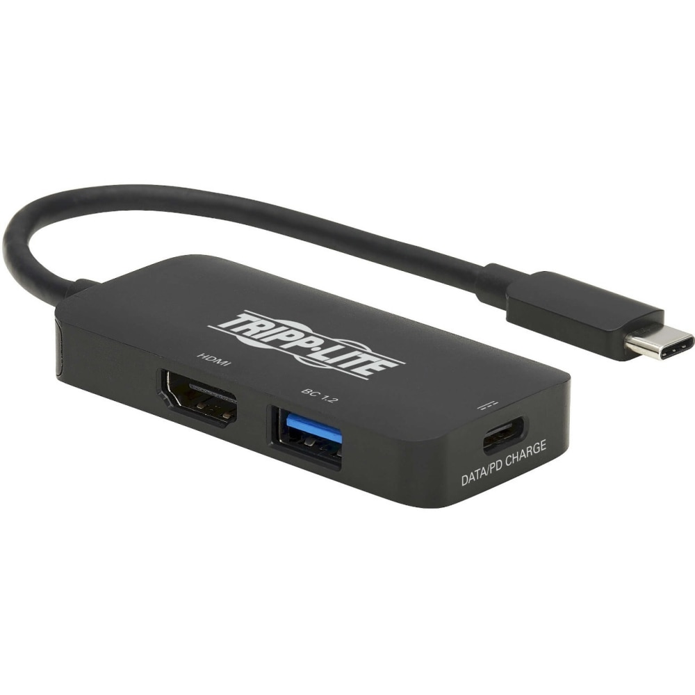 Eaton Tripp Lite Series USB C Multiport Adapter - HDMI 4K @ 60 Hz, 4:4:4, HDR, USB-A, USB-C PD 3.0 Charging (100W), Black - U44406NH4UBC2 MPN:U444-06N-H4UBC2