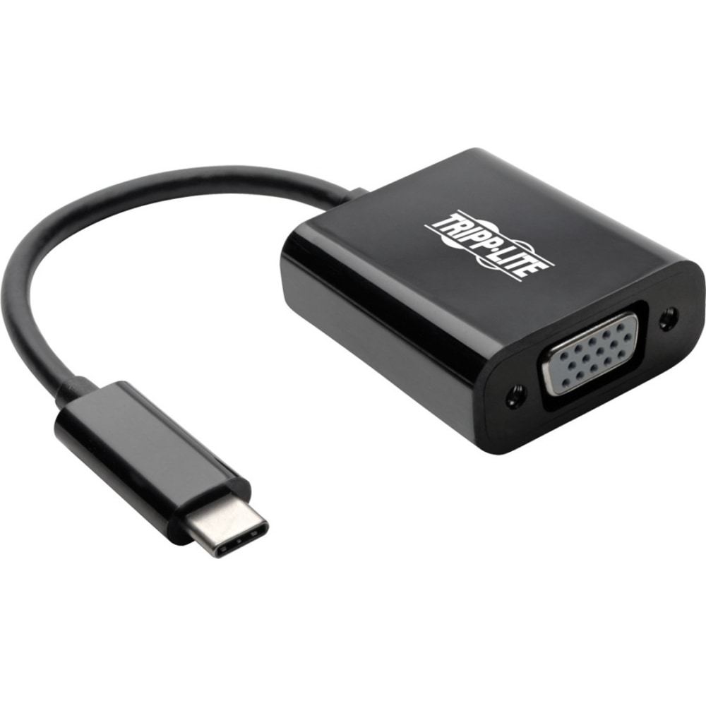 Tripp Lite USB C to VGA Adapter Converter, Thunderbolt 3 - M/F, USB 3.1, 1080p, Black, USB Type C, US - U44406NVBAM MPN:U444-06N-VB-AM