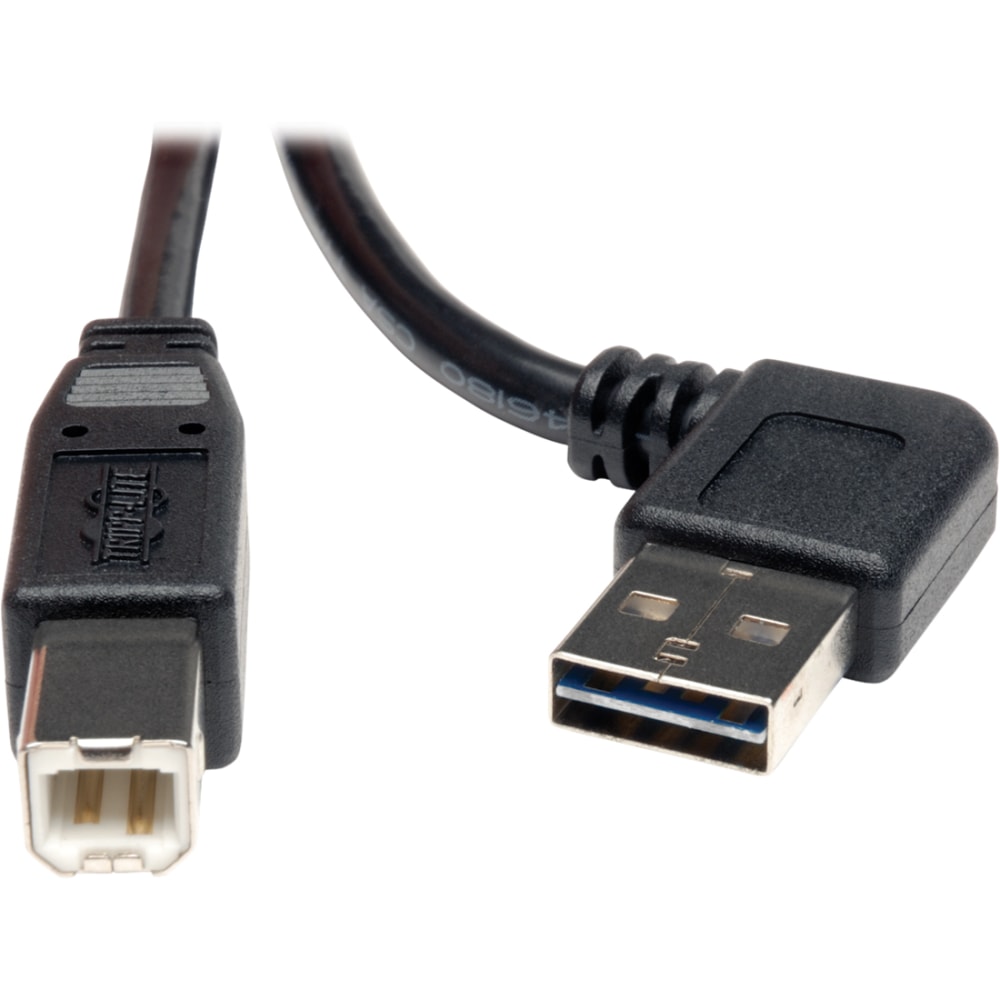 Eaton Tripp Lite Series Universal Reversible USB 2.0 Cable (Right/Left-Angle Reversible A to B M/M), 3 ft. (0.91 m) - UR022003RA MPN:UR022-003-RA