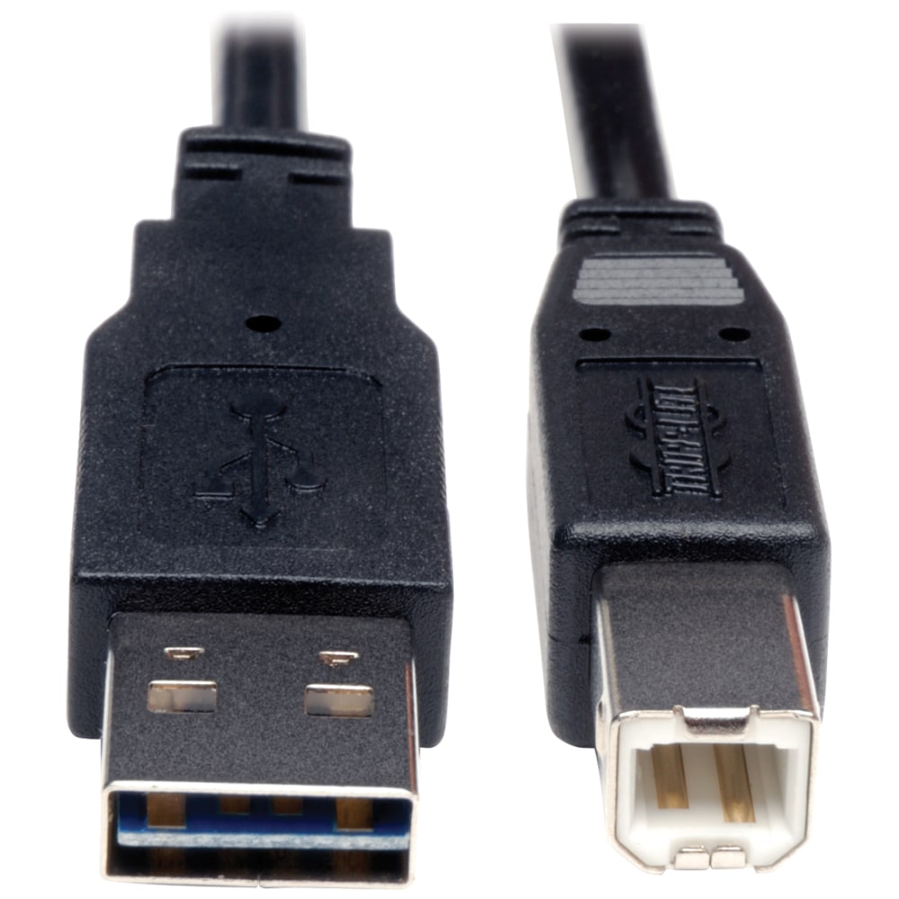 Eaton Tripp Lite Series Universal Reversible USB 2.0 Cable (Reversible A to B M/M), 10 ft. (3.05 m) - UR022010 MPN:UR022-010