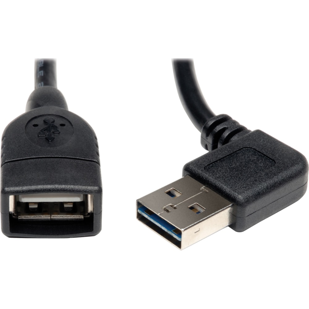 Eaton Tripp Lite Series Universal Reversible USB 2.0 Extension Cable (Reversible Right/Left-Angle A to A M/F), 1 - UR02418NRA MPN:UR024-18N-RA