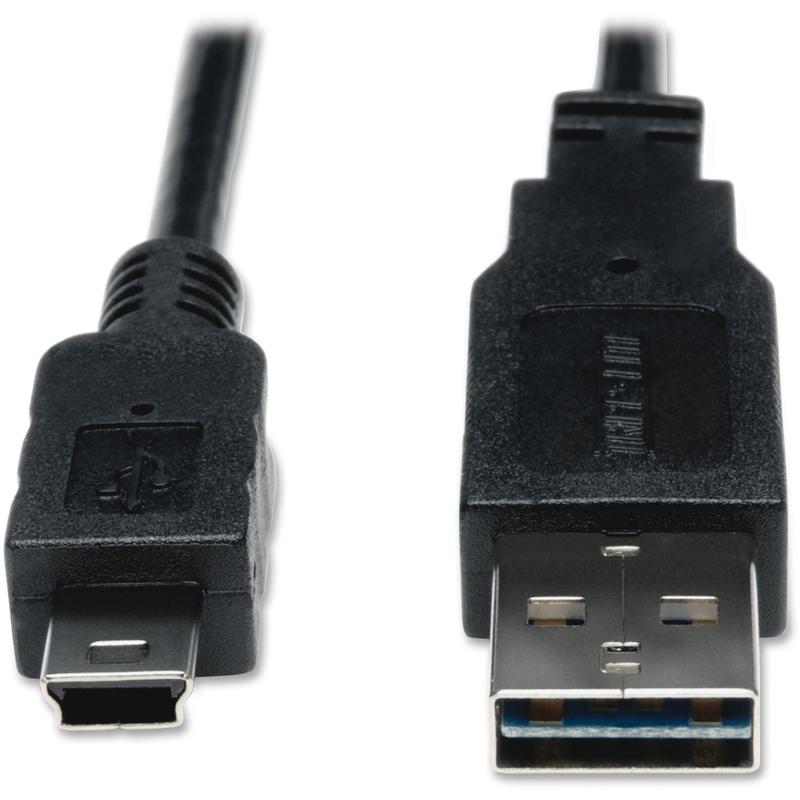 Eaton Tripp Lite Series Universal Reversible USB 2.0 Cable (Reversible A to 5Pin Mini B M/M), 6 ft. (1.83 m) - UR030006 MPN:UR030-006