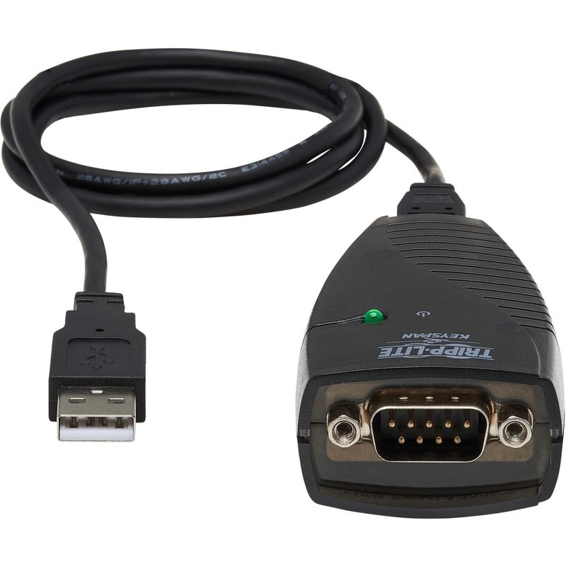 Tripp Lite by Eaton Keyspan USB to Serial Adapter - USB-A Male to DB9 RS232 Male 3 ft. (0.91 m) TAA - Type A Male, DB-9 Male MPN:USA-19HS