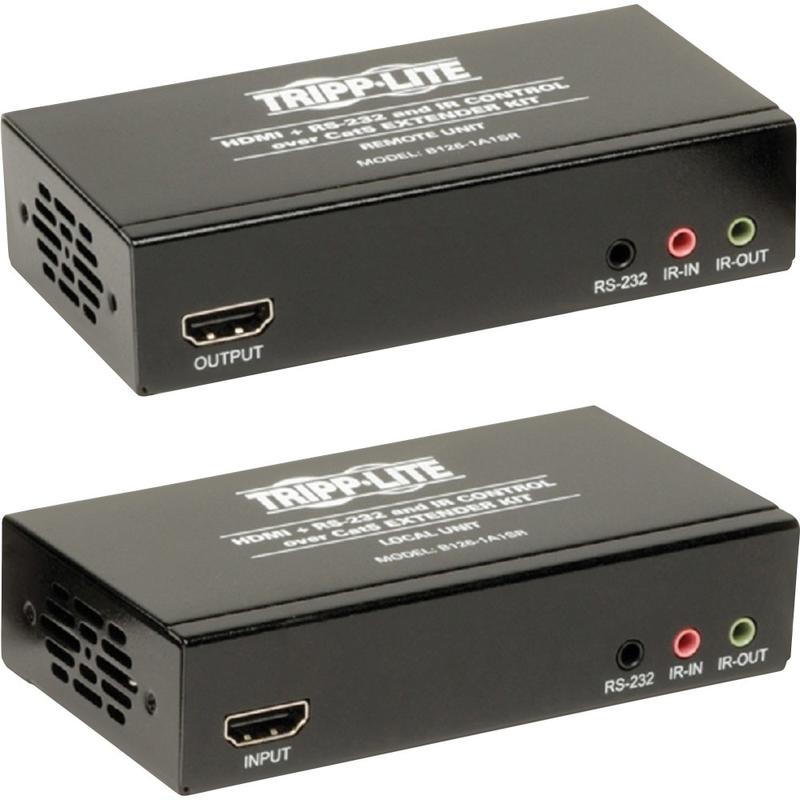 Tripp Lite HDMI + IR + Serial RS232 over Cat5 Cat6 Active Video Extender TAA GSA, B1261A1SR MPN:B126-1A1SR